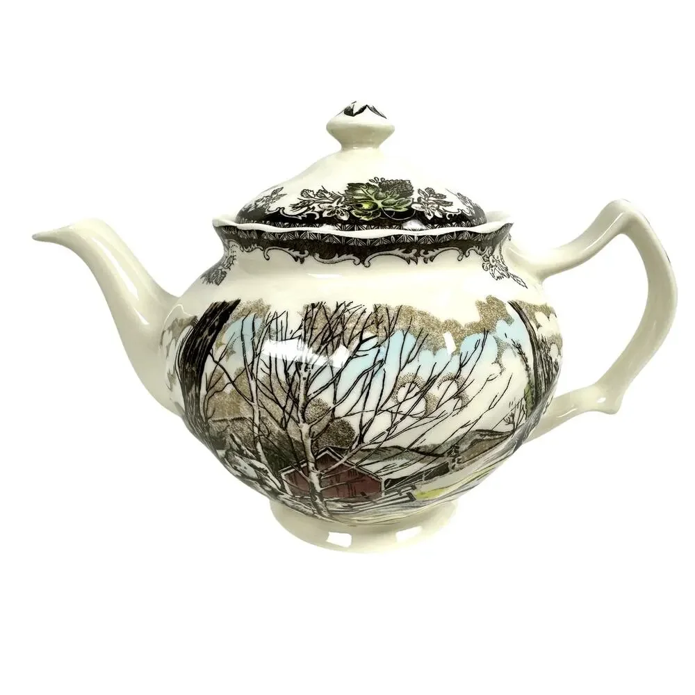 Johnson Bros Friendly Village England Vintage Sugar Maples Teapot-Excellent!